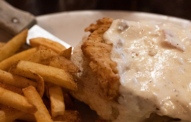 Southern Fried Chicken with Biscuits and Gravy