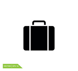 Travel bag icon vector logo template