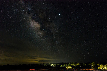 Central Texas Star Filled Night Sky and Milkyway