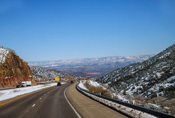 Snow capped mountains in Colorado