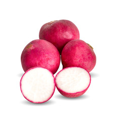 radish isolated on white background