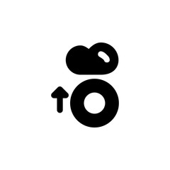 send disc data to cloud storage icon. Perfect for application, web, logo and presentation template. icon design solid style