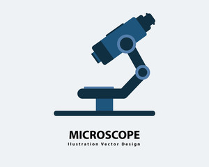 Vector microscope illustration design. medical science concept