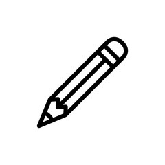 Pencil icon designed in line style