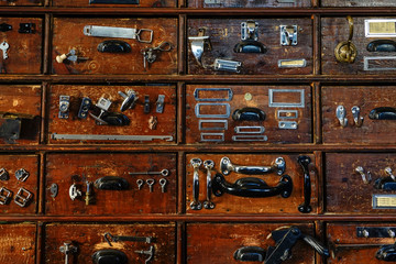 Stockholm, Sweden Drawers in an old hardware store.