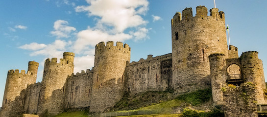 Exterior of Conwy Castle in Wales