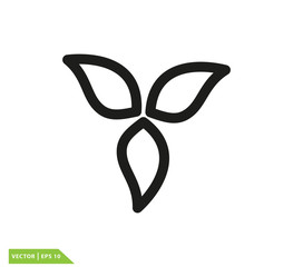 Leaf icon vector logo template