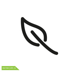 Leaf icon vector logo template