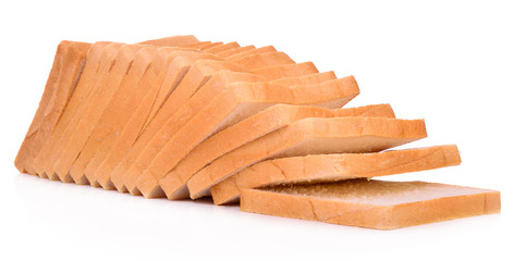 sliced bread isolated on white background