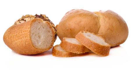 breads isolated on a white background.