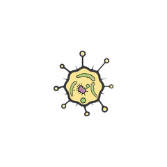 Bacterial Logo Template vector symbol
