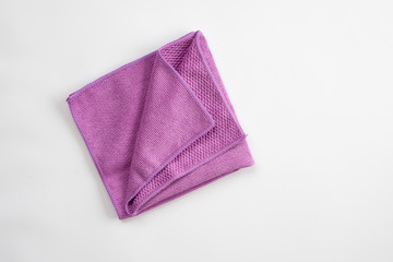 Purple rag isolated on a white background.