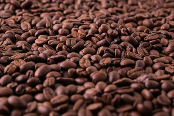 closeup coffee beans background