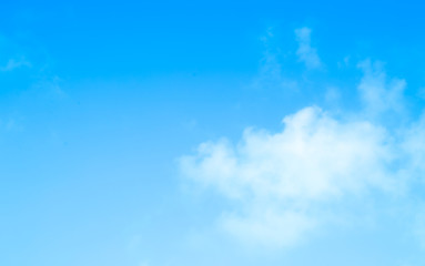 Fototapeta na wymiar ิblue sky against white floating clouds background