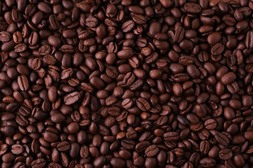 closeup coffee beans background backdrop