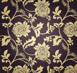 wedding card design, paisley floral pattern , India	