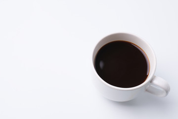white cup coffee  isolated on white background