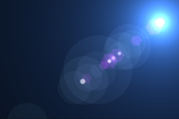 lens flare effect on black blackground