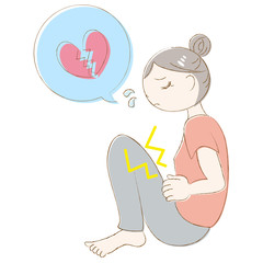 女性　ショック　ストレス　腹痛　便秘　消化不良　悩み