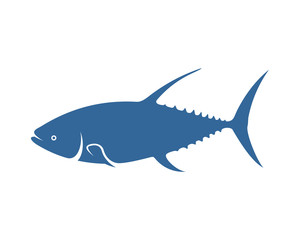 Tuna fish logo vector design template, Silhouette Tuna fish logo, Illustration