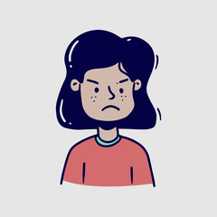 People Illustration, Hand drawn avatar, human activity, isolated background