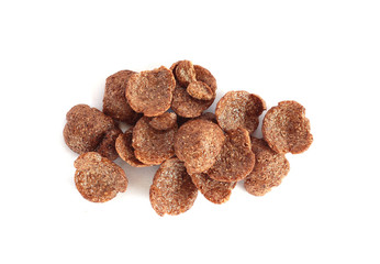 cereal chocolate on white background