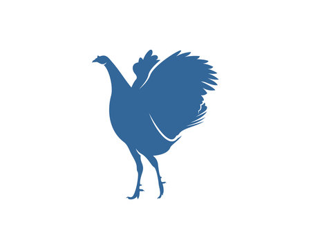 Turkey logo vector design template, Silhouette Turkey logo, Illustration