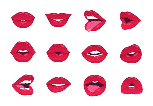 How to draw glossy red lips - YouTube