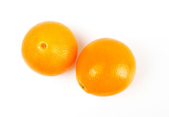 Fresh Egypt orange isolated on white background.