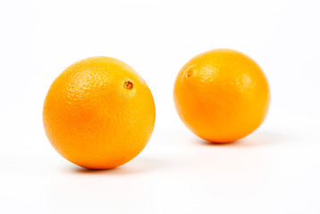 Fresh Egypt orange isolated on white background.