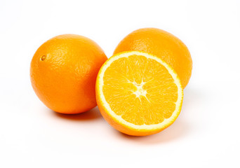 Fresh Egypt orange isolated on white background.
