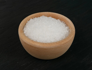 Big Sugar Crystals or Sucrose Crystals on Black Background