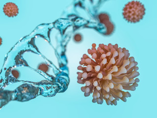 China pathogen respiratory coronavirus 2019-ncov flu. Pandemic risk concept. 3D