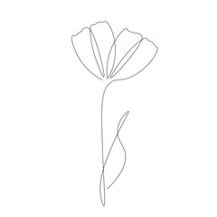 Beautiful flower icon line drawing vector illustration