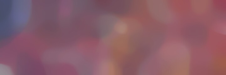 blurred bokeh horizontal header background texture with pastel brown, dim gray and antique fuchsia colors and free text space