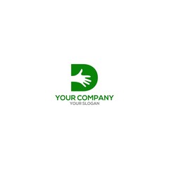 D Hand Logo Design Vector