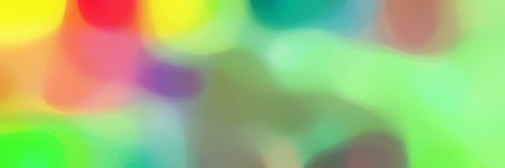 blurred bokeh horizontal card background texture with dark sea green, light green and sandy brown colors and space for text