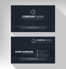 Business card in modern style black gray white