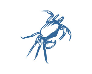 Crab logo vector design template, Silhouette Crab logo, Illustration