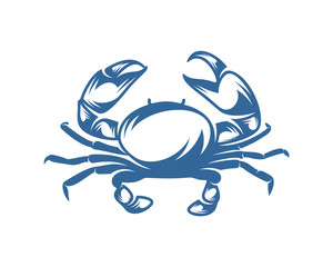 Crab logo vector design template, Silhouette Crab logo, Illustration