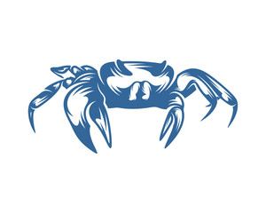 Crab logo vector design template, Silhouette Crab logo, Illustration