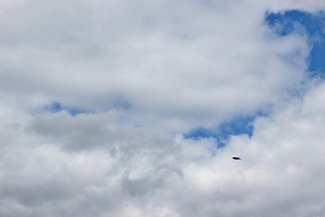 Beautiful blue sky, clouds summer sunny day