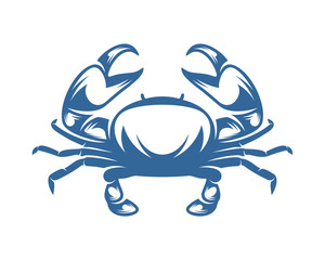Crab logo vector design template, Silhouette Crab logo, Illustration
