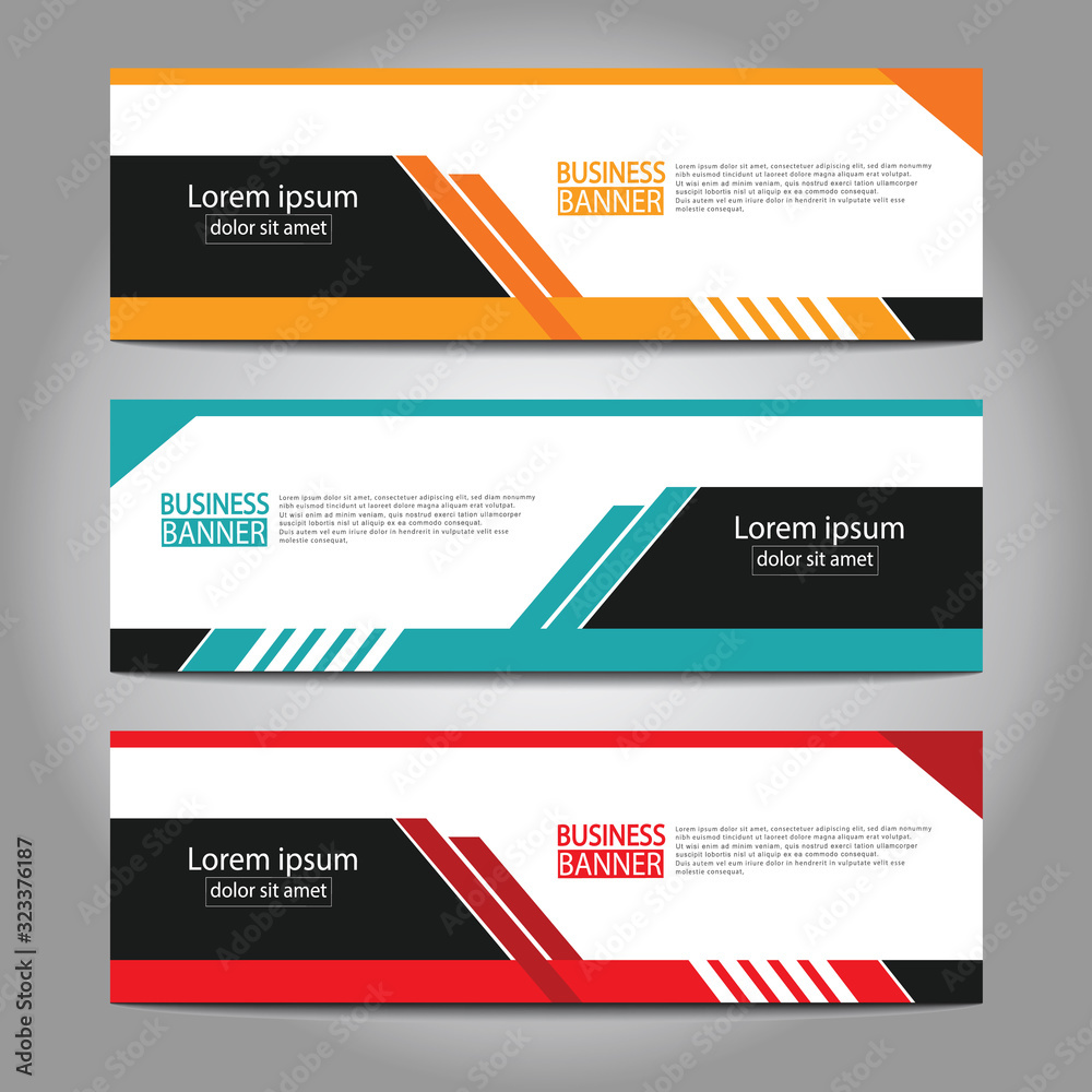 Wall mural vector abstract design web banner template. web design elements - header design. abstract geometric 