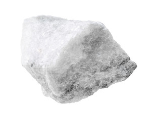 rough carbonatite rock cutout on white