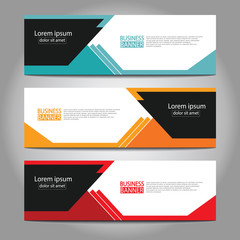 Vector abstract design web banner template. Web Design Elements - Header Design. Abstract geometric web banner template on grey background.Modern banner.