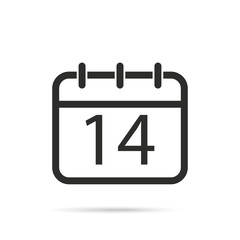 calendar icon isolated white background stock vector