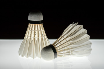 バトミントンシャトルのアップ写真