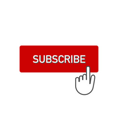 Button with subscribe video channel. Vector icon