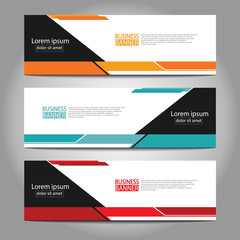 Vector abstract design web banner template. Web Design Elements - Header Design. Abstract geometric web banner template on grey background.Modern banner.